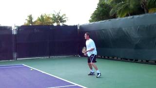 Marat Safin practice forehand and backhand Miami 2009 [upl. by Ahtael]