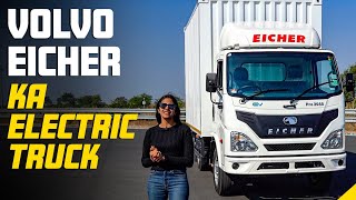 Volvo Eicher Pro 2055 EV Truck  Looks Features amp More  Detailed Walkaround in Hindi [upl. by Merrow]