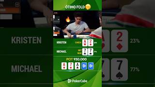 ÓTIMO FOLD ♨️ Amazing fold ‼️ pokerbrasil poker pokertime casino pokerplayer poquer shorts [upl. by Marv]