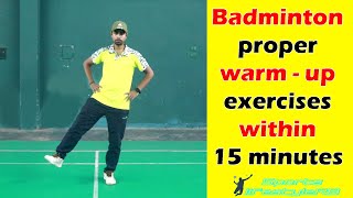 Badminton Specific Warm Up In 15 MINUTES  BWF exercises recommendations  badminton [upl. by Pape]