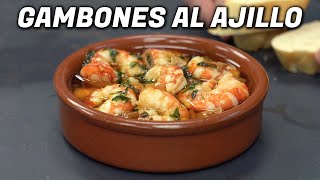 GAMBAS o camarones al ajillo  RECETA española en 5 minutos [upl. by Chemash]