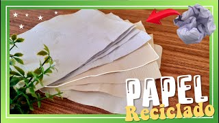 🌿 CÓMO hacer Papel Reciclado DELGADO  Varios Consejos MUY FÁCIL [upl. by Aicilana]