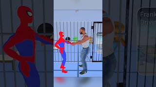 Spiderman Saved Franklin 😱IN THE JAIL  in indian bike driving 3d shortsfeed shorts spiderman [upl. by Ahseinar455]