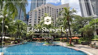 Room tour EDSA ShangriLa Hotel  Tower Wing Deluxe Fitness Gym Swimming Pool [upl. by Ipoillak446]