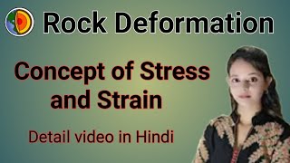 Rock Deformation Concept of Stress and Strain video in Hindi Structural geology by Geo with Shri [upl. by Jard]