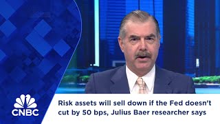 Risk assets will sell down if the Fed doesnt cut by 50 bps Julius Baer researcher says [upl. by Cahan]