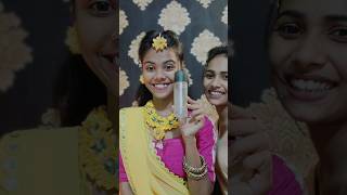 Self Bridal Haldi Makeup Tutorial 🧡ll youtubeshorts moli makeuptutorial haldi bridal sangeet [upl. by Koy]