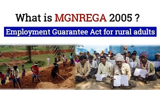 What is MGNREGA 2005  l Mahatma Gandhi National Rural Employment Guarantee Act l Hindi [upl. by Alek468]