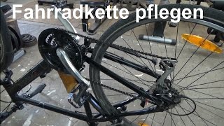 Fahrradkette reinigen und schmieren Kette am Fahrrad putzen und ölen [upl. by Seraphim]