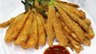 EVERYONE CAN MAKE THIS SIMPLE RECIPE CRISPIEST TASTIEST Fried Eggplant [upl. by Leeke]