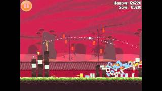 Angry Birds Seasons Year of the Dragon 110 Walkthrough 2012 3 Star [upl. by Alikam]