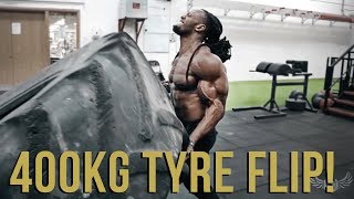 Extreme 400KG  882lbs TYRE FLIP [upl. by Atte]