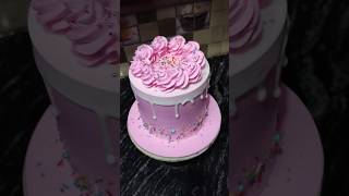 1kg pink colour cake design youtubeshorts trendingshorts birthdaycake shorts subscribe video [upl. by Raval641]