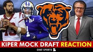 Mel Kiper ESPN Chicago Bears 2024 NFL Mock Draft Caleb Williams Justin Fields Trade amp Rome Odunze [upl. by Ydnab199]