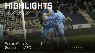 Amazing Strike From Amad  Wigan Athletic 1  4 Sunderland AFC  EFL Championship Highlights [upl. by Eirrahs39]