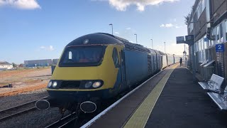 43467 amp 43423 Ex East Midlands Buffer HSTs Pass Eastleigh Railway Station also Eastleigh Arlington [upl. by Onitnevuj113]