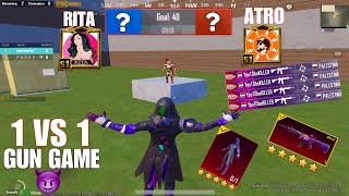 BEST FUNNY😂WOW GAMEPLAY WITH ATRO AND RITA😱1VS1 GUN GAME DEATH MATCH🔥SAMSUNGA7A8J4J536J7 [upl. by Enomes657]