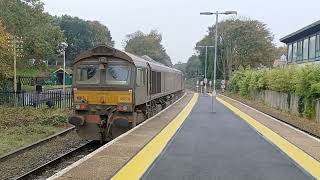 GBRf 66799 amp 66779 Depart Cromer on RHTT 231024 [upl. by Bergh599]