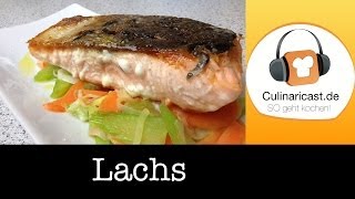 Lachs braten mit Haut  richtig knusprig und saftig [upl. by Lietman]