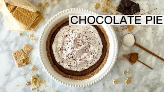 CHOCOLATE PIE WITH GRAHAM CRACKER CRUST [upl. by Der947]