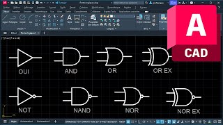 Comment Dessiner Les Portes Logiques Sur AutoCAD [upl. by Enaelem]