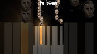 Halloween theme Easy piano pianotutorial easypiano michaelmyers halloween halloween2024 [upl. by Ruhtracm]