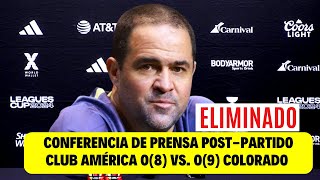 André Jardine Rueda de Prensa postpartido América 08 vs 09 Colorado Leagues Cup 2024 [upl. by Enimsay]