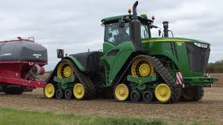 John Deere 9620RX tractor with 12 meter seed drill [upl. by Zubkoff]