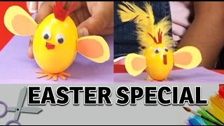 How To Make A Easter Egg Chick  Art and Craft ideas Easter Egg Decoration [upl. by Semaj879]