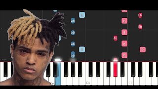 XxxTentacion  Teeth Piano Tutorial [upl. by Utir]