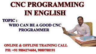 CNC PROGRAMMING IN ENGLISH – CNC MACHINE PROGRAMMING COURSE IN ENGLISH – CNC PROGRAMMER IN ENGLISH [upl. by Yeldar]