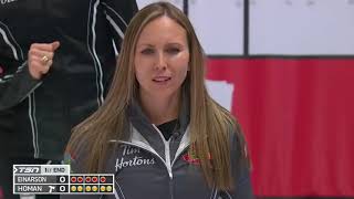 Draw 15  2021 Tim Hortons Curling Trials  Einarson vs Homan [upl. by Dunaville]