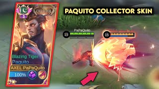 FINALLY PAQUITO COLLECTOR SKIN IS HERE BLAZING TIGER AUTO ONE SHOT🔥 [upl. by Yoreel]