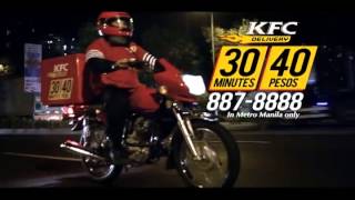 KFC Delivery 30 minutes guaranteed for a fixed P40 delivery fee [upl. by Norraj]