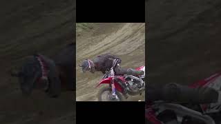 Gautier Paulin 2016crash motocross honda yamaha [upl. by Adnohrahs]