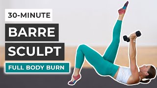 35 MIN BARRE amp PILATES WORKOUT  Full Body Sculpt [upl. by Ahsatsan392]