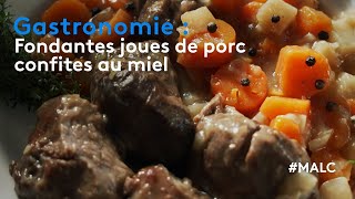 Gastronomie  Fondantes joues de porc confites au miel [upl. by Skyler219]