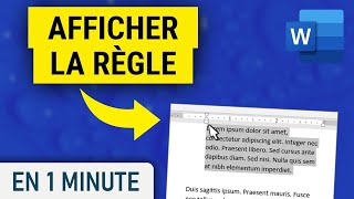 Afficher la règle sur un document Word [upl. by Aicelf]