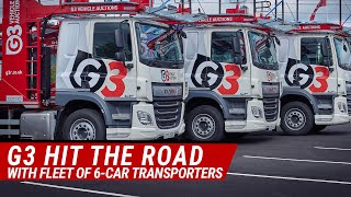 G3 HIT THE ROAD WITH A NEW FLEET OF 6CAR TRANSPORTERS [upl. by Laumas329]