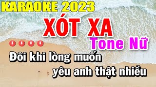 Xót Xa Karaoke Tone Nữ Nhạc Sống 2023  Trọng Hiếu [upl. by Irelav]