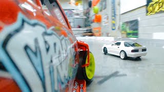 118 LDRC RX7 Being CHASED by 110 Drift Cars on Track [upl. by Manly322]