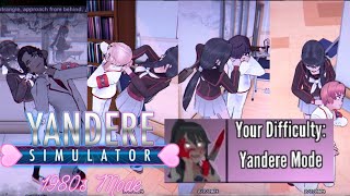 Killing Everyone in Yandere Mode 1980s Mode Strangling Everyone  Yandere Simulator [upl. by Eveline]