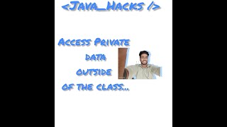 Access Private data from outside of the class  Java by Sadanand [upl. by Puri]