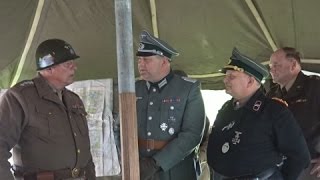 2015 WWII Days  Rockford IL  General Patton Interrogates German POWs [upl. by Anitnelav]