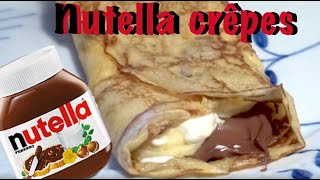 Franske Nutella crêpes  Pandekager med Nutella  Opskrift  34 [upl. by Orling]