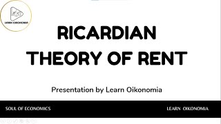 RICARDIAN THEORY OF RENT  MICROECONOMICS  LEARNOIKONOMIA [upl. by Herculie]