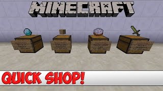 Minecraft Plugin Tutorial  Quick Shop [upl. by Asiulana]