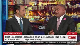 A Scott Bolden discusses Trumps NY fraud trial on CNN Tonight [upl. by Aisatsanna]