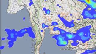 Thailand Floods Threaten Bangkok Forecast for 16 OCT 2011 [upl. by Odericus896]