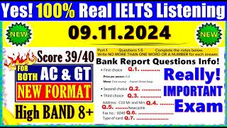 IELTS LISTENING PRACTICE TEST 2024 WITH ANSWERS  09112024 [upl. by Dnomaid20]